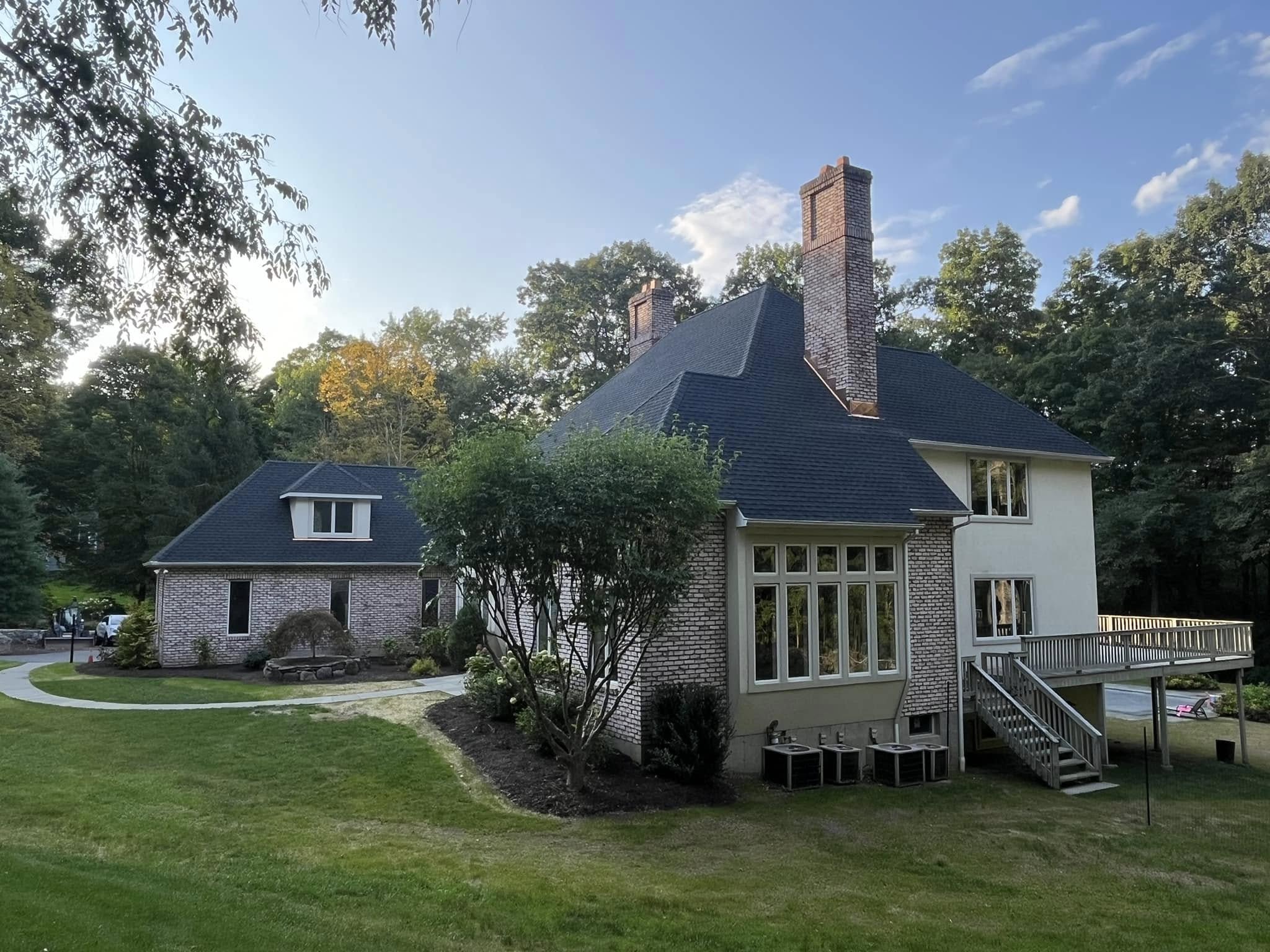 roof with copper flashing